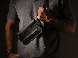 Bolsa Giro - Couro Preto