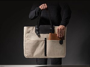 Tote Bag Duna - Couro Preto