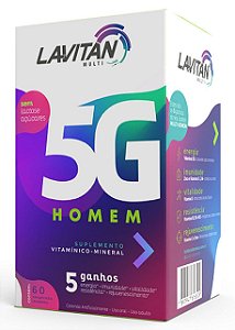 Lavitan 5G Homem - 60 Comprimidos - Lavitan Vitaminas