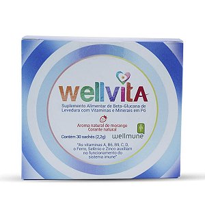 Wellvita Infantil - Morango - 30 Saches 2,2g - Naturalis
