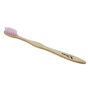Escova Dental Ecobambu Adulto Rosa - Oral Clear