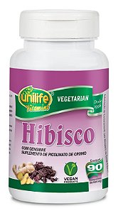 Hibisco com Gengibre - 90 comprimidos - Unilife Vitamins