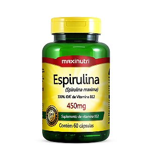 Espirulina - 60 cápsulas - Maxinutri