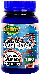 Alpha Ômega 3 (Óleo de salmão) - 150 cápsulas - Unilife Vitamins