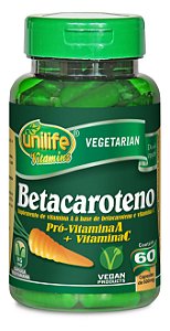 Betacaroteno - 60 cápsulas - Unilife Vitamins