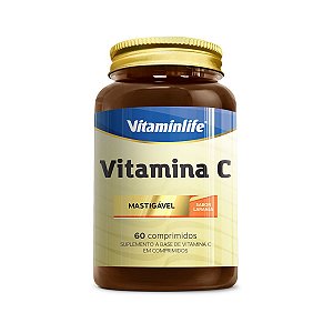 Vitamina C Mastigável - 60 comprimidos - Laranja - VitaminLife