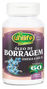 Óleo de Borragem - 60 cápsulas - Unilife Vitamins