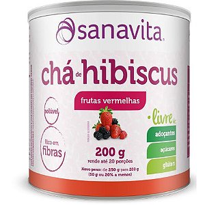 Chá de Hibiscus - 200g - Frutas vermelhas - Sanavita