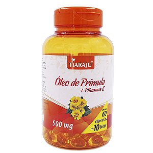 Óleo de Primula com Vitamina E - 60+10 Cápsulas - Tiaraju
