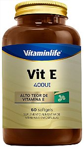 Vit E 400UI - 60 cápsulas - Vitaminlife