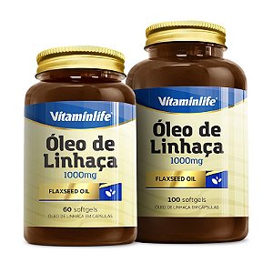 Óleo de Linhaça - 60 cápsulas - Vitaminlife