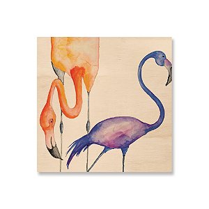 Print - Flamingos Aquarela