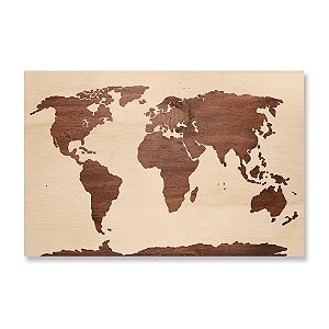 Print - Mapa Wood