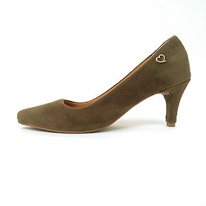 Scarpin Amo Calçados Verde Camurça - Amo Calçados | Calçados Femininos  Super Confortáveis