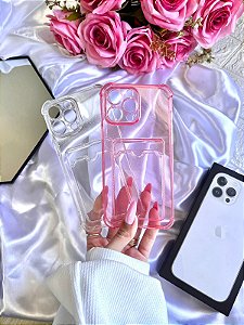 Capinha Porta Cartão com Glitter para Iphone