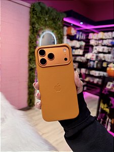 Case couro Apple com MagSafe Laranja