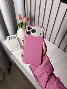 Case couro Apple com MagSafe Rosa Pink