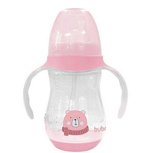 Copo Com Alças Ursinho Rosa 250 Ml - Buba