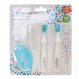 Kit Higiene Oral Azul - Multikids