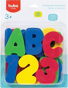 Brinquedo de Banho Letras e Números - Buba