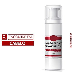 LOÇÃO CAPILAR EM SPRAY100ML-  MINOXIDIL 5% + PROPILENOGLICOL