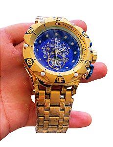 Relógio masculino invicta hybrid dourado azul
