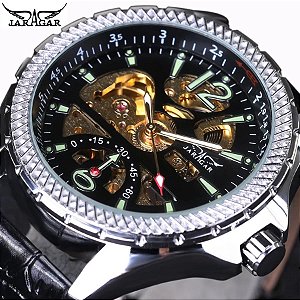 Relógio masculino original automático pulseira de couro FRETE GRÁTIS