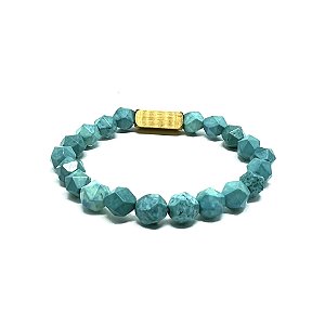 Pulseira Turquesa chanfrada 8mm