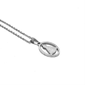 Cordão Nossa Srª Aparecida  P - Aço Inox - 50 cm