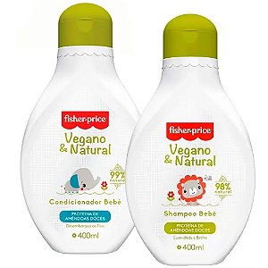 Kit Shampoo Condicionador Vegano & Natural Bebê Fisher Price