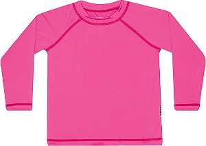 Camiseta com Proteção Solar Uv Infantil Dedeka Passos Rosa Pink