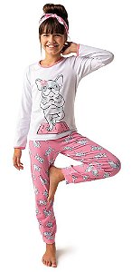 Pijama Infantil Algodão E Modal Pijama Dedeka Feminino Fino