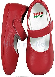 Sapato infantil vermelho mary jane - Babo Uabu
