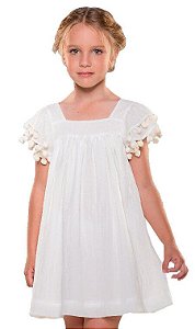 vestido infantil de lese branco