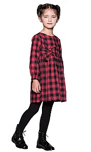 modelo de vestido xadrez para criança