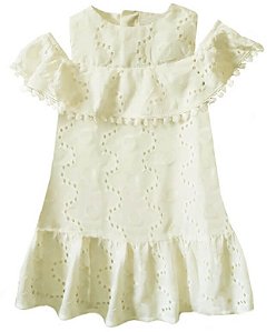 vestido infantil social branco