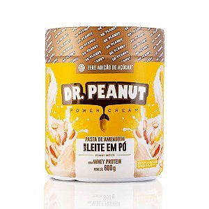 Pasta de Amendoim Sabor Chocolate Branco com Whey Protein (600g) - Dr Peanut