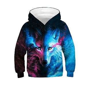 blusa de frio 3d lobo