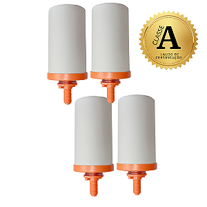 4  unid - Vela Filtro de Barro Biomedsy UP 10 – Alcalina, Mineralizante, Classe A, pH Elevado