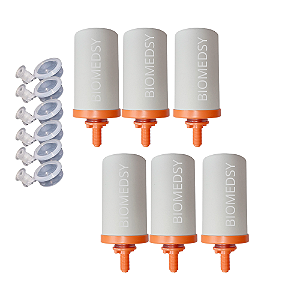 6 Velas Biocerâmica Biomedsy Classe A –  Antioxidante, pH Alcalino, Libera Magnésio = 6 boias