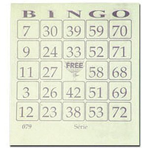 Bloco para Bingo Amarelo 110X100MM 100 Folhas