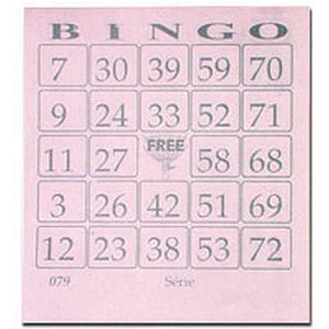 Bloco para Bingo Rosa 110X100MM 100 Folhas PCTE C/15