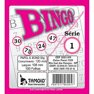 Bloco para Bingo Rosa 120X108MM 100F Sulfite