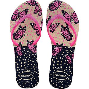 Chinelo Havaianas Feminino FLAT MIX 39/0 Bege PALHA/ROSA