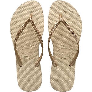 Chinelo Havaianas Feminino SLIM 35/6 AREIA/DOURADO