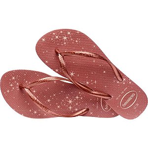 Chinelo Havaianas Feminino SLIM GLOSS 35/6 Rosa Ballet