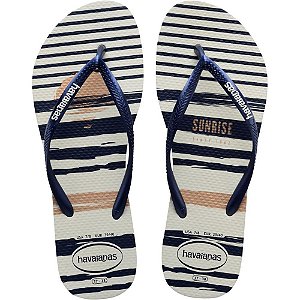 Chinelo Havaianas Feminino SLIM Nautical 35/6 BCO/MARINHO