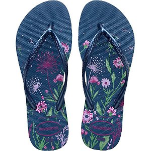 Chinelo Havaianas Feminino SLIM Organic 41/2 Azul COMFY