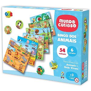 Jogo de Bingo Bingo dos Animais 54PCS/6CARTE