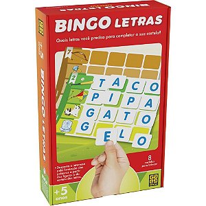 Jogo de Bingo Bingo Letras 5 a 8 ANOS